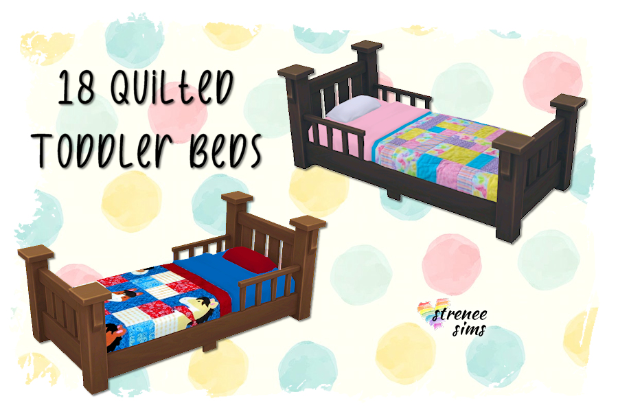 16 Quilted Toddler Beds | Cute quilts for your classic toddler beds. #ts4 #sims4 | www.streneesims.com
