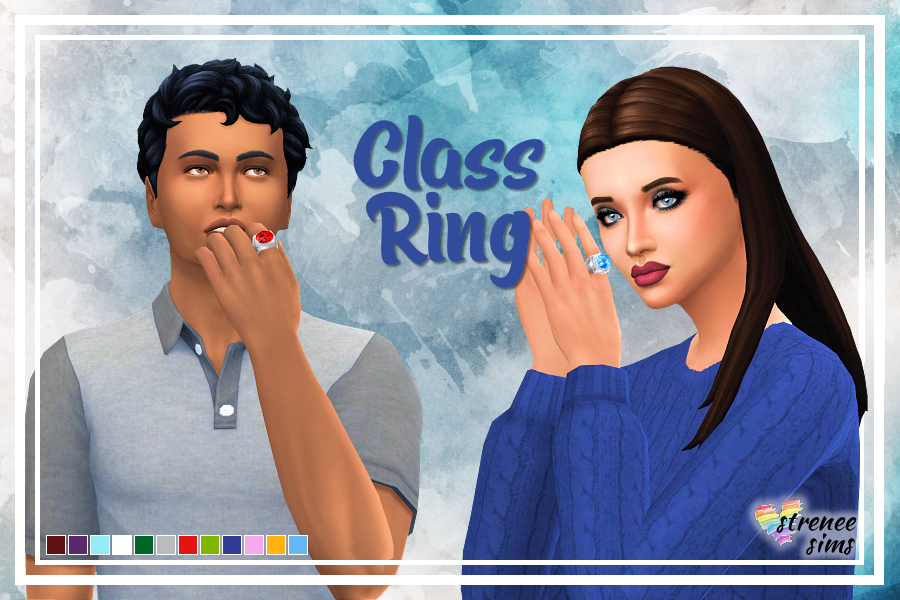 Class Ring | A class ring for your Sims! Just in time for University #sims4 #ts4 | www.streneesims.com